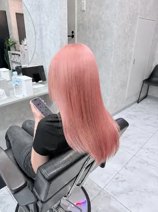 セミロング カラー 🌺ハイトーン🌺 矢葺 なぎさ🌺🌺のヘアスタイル