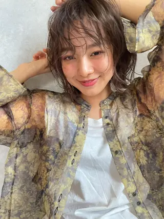 ミディアム カラー 松井 涼馬のヘアスタイル