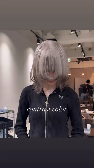 ミディアム カラー 💜ハイトーン💛 マジカルかいちゃんのヘアスタイル