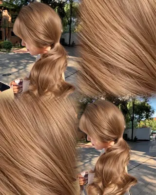ロング カラー 💠透明感グレージュ /ハッシュ/レイヤーのヘアスタイル