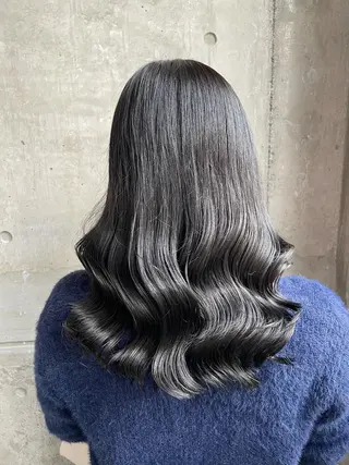 セミロング カラー ヘアアレンジ 縮毛矯正/髪質改善/ ブリーチ毛/木元渓太のヘアスタイル