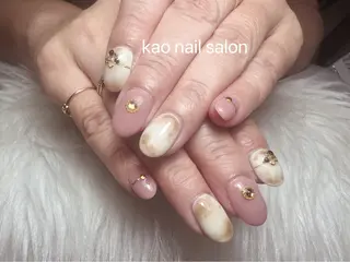 ネイル kao パラジェル スカルプ/長さだしのネイルデザイン