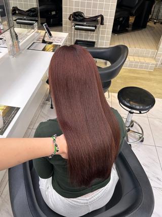 カラー 🥯縮毛/レイヤー/ ベージュヘア🥯のヘアスタイル
