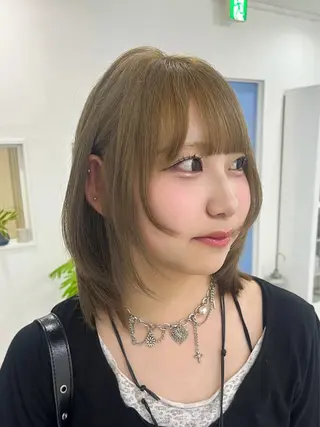 ミディアム カラー 韓国ヘア🇰🇷 ♡fuminaのヘアスタイル