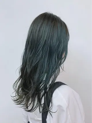 ロング カラー パーマ ヘアアレンジ ✨顔まわりカット ✨渋谷人気No.1✨のヘアスタイル