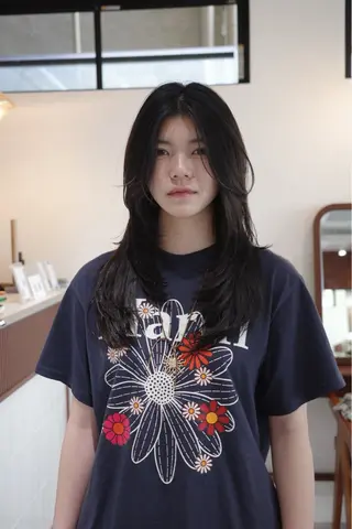 セミロング カラー ヘアアレンジ opus 店長大和 レイヤー/赤み消しのヘアスタイル