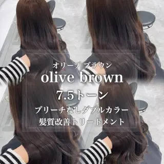 カラー 🤍ブリーチなし ブラウンhimi🤍のヘアスタイル