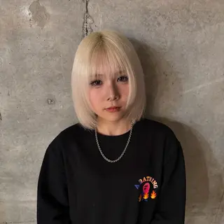 ミディアム カラー 【🥀履歴修正🥀】 ハイトーン職人/拓真のヘアスタイル