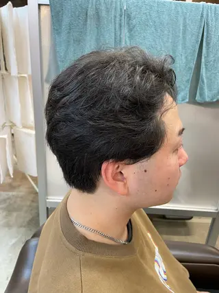 ショート メンズ メンズパーマ特化 カバヤマ　リョウのヘアスタイル