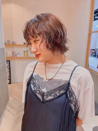ショート パーマ 🐢ダブルカラー🐢 透明感/このかのヘアスタイル