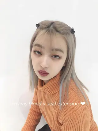 ヘアアレンジ 🎀透明感カラー 韓国ヘア🎀mahoのヘアスタイル