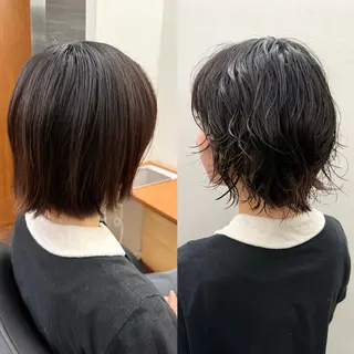 ショート パーマ 似合わせレイヤー/ ケアパーマ/高倉のヘアスタイル