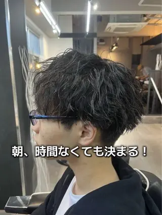 ショート パーマ メンズ 🦖櫂斗🦖／ 大宮／透明感カラーのヘアスタイル