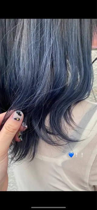セミロング カラー ヘアアレンジ niconail 🧣ayu 📍烏山のネイルデザイン