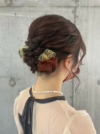 ミディアム ヘアアレンジ はやしほのか| マンツーマン美容師のヘアスタイル