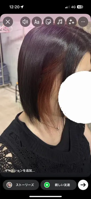 ショート 透明感ｶﾗｰ🫧 rico💗空き🈶のヘアスタイル