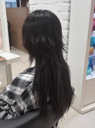ロング 【盛れウルフ/ レイヤー】🖤ゆまののヘアスタイル