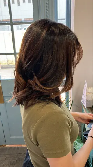 セミロング 河本 正美のヘアスタイル