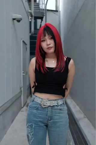 ショート カラー ヘアアレンジ OPUSダブルカラー ケアブリーチのヘアスタイル