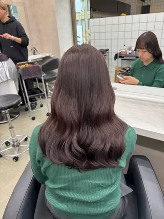 ロング カラー パーマ ヘアアレンジ メンズ キッズ 韓国系🇰🇷🩶 艶暗髪/MEIのヘアスタイル