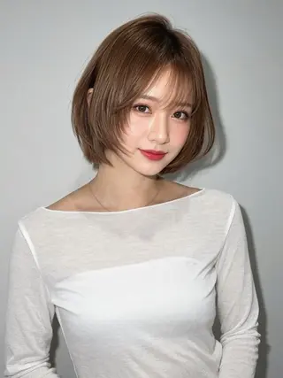 ショート ボブ/ミルクティー KOUGAのヘアスタイル