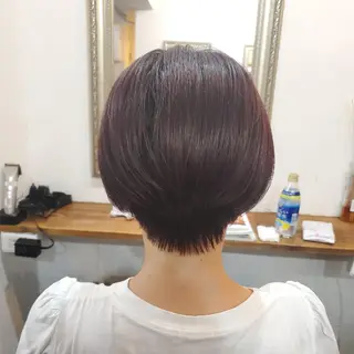 カラー ショート 韓国風レイヤーカット 上手く丁寧早い/マツのヘアスタイル