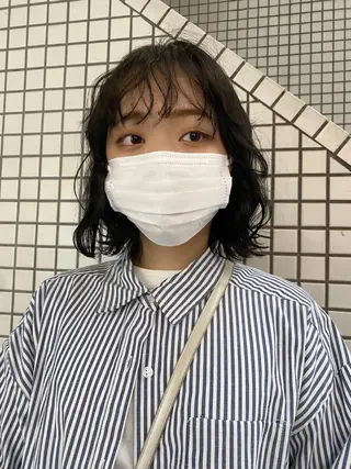 ミディアム カラー 🐩透明感ミルクティ ーピンクニイナ🐩のヘアスタイル
