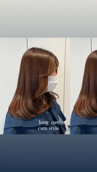 セミロング カラー ヘアアレンジ stylist ◎RUKI.のヘアスタイル