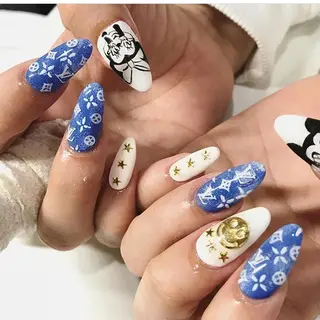 ネイル 渋谷／チップ長さ出し 👑アプレgel-xのネイルデザイン