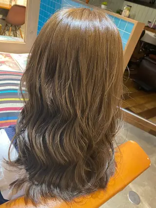 セミロング カラー 🟣メンズパーマ 川端 永遠🟣のヘアスタイル