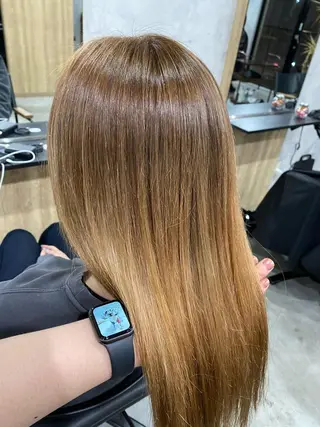 ミディアム カラー 髪質改善/レイヤー カット手塚奨のヘアスタイル