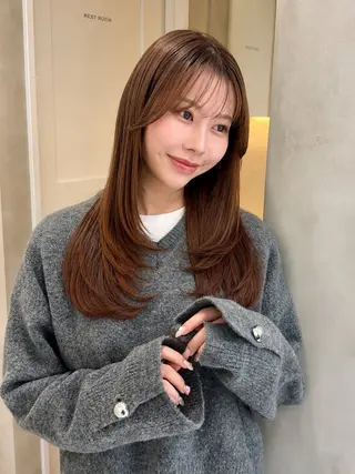 セミロング 岡田 大樹のヘアスタイル