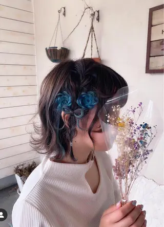 ミディアム カラー パーマ ヘアアレンジ メンズ ネイル 豊橋美容院 ソンリエのヘアスタイル