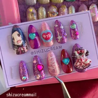 ネイル shizucream 痛デコネイル専門のネイルデザイン