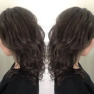 セミロング カラー メンズ縮毛矯正 細谷碧海のヘアスタイル