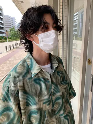 パーマ 【モニター募集】 三宅航平のヘアスタイル