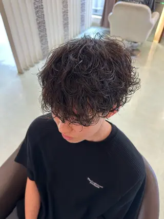 ショート パーマ メンズ 三宅 壱輝のヘアスタイル