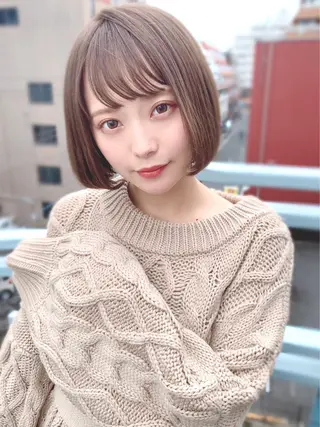 ミディアム カラー パーマ 【公式】amble luxe池袋東口🩷のヘアスタイル