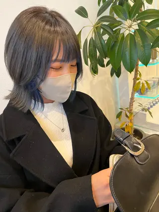 ミディアム カラー 柔らかい艶暖色 レイヤー🫧姫汝のヘアスタイル