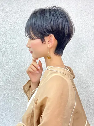 ショート うる艶カラー× ハイトーン/miuのヘアスタイル
