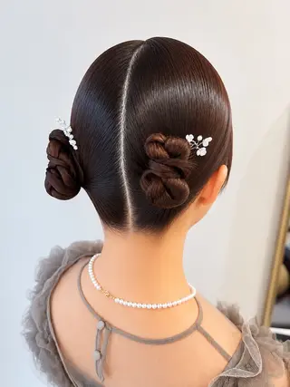 セミロング ヘアアレンジ オタク美容師☃️🩵 ヘアアレンジ/暗髪のヘアスタイル