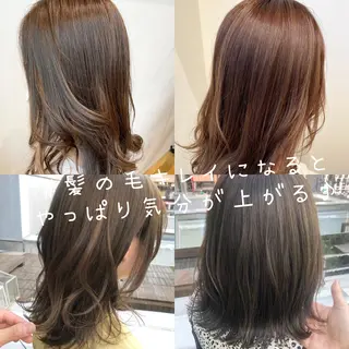 カラー パーマ ヘアアレンジ 髪質改善/韓国風 レイヤー/田村祐樹のヘアスタイル