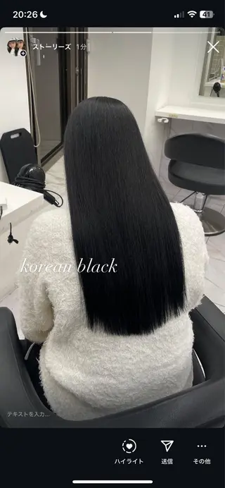 カラー ヘアアレンジ 🖤艶髪／髪質改善 横浜美容室／ゆりのヘアスタイル