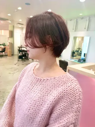 ショート カラー 韓国/顔周り/ボブ/ ショート/大川陽太のヘアスタイル