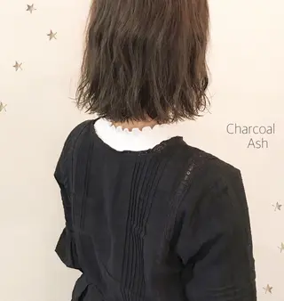 ミディアム パーマ 市川 千夏のヘアスタイル