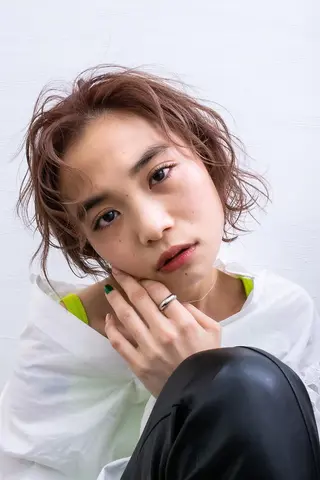 カラー ショート パーマ ANGELICA 難波店のヘアスタイル