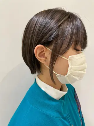ショート カラー ARMONY秋山輝也 コテ巻き風パーマ特化のヘアスタイル