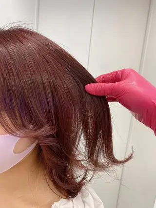 ミディアム カラー ヘアアレンジ ダブルカラー｜ なおき｜池袋美容師のヘアスタイル