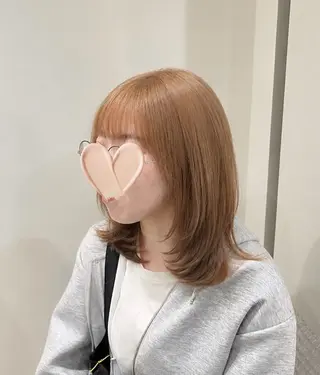 ミディアム カラー ヘアアレンジ 梅木李奈🍒府中/ レイヤー透明感カラーのヘアスタイル