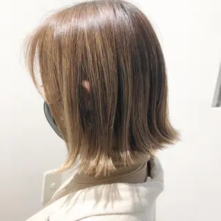 ミディアム カラー ヘアアレンジ 清楚/韓国 風/レイヤー/拓朗のヘアスタイル
